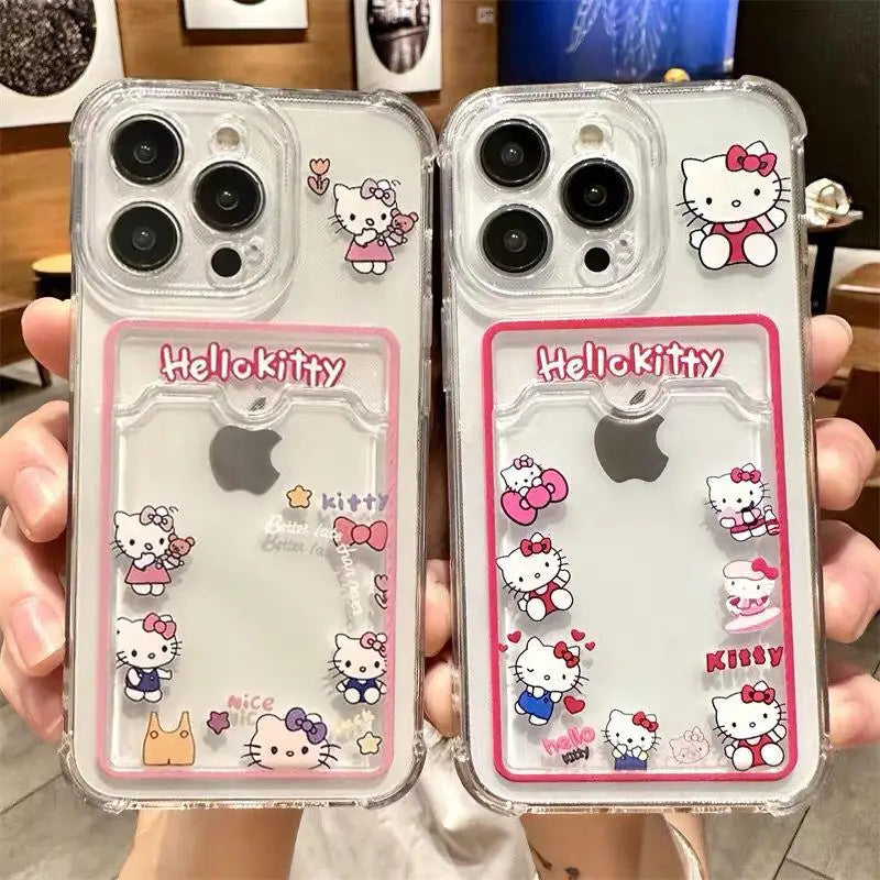 Hello Kitty polaroid/card slot iPhone case