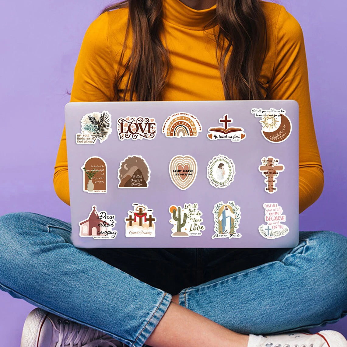 Eterna 50 Pc Boho Jesus stickers