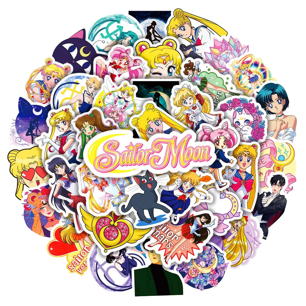 50 Pc Sailor Moon Stickers