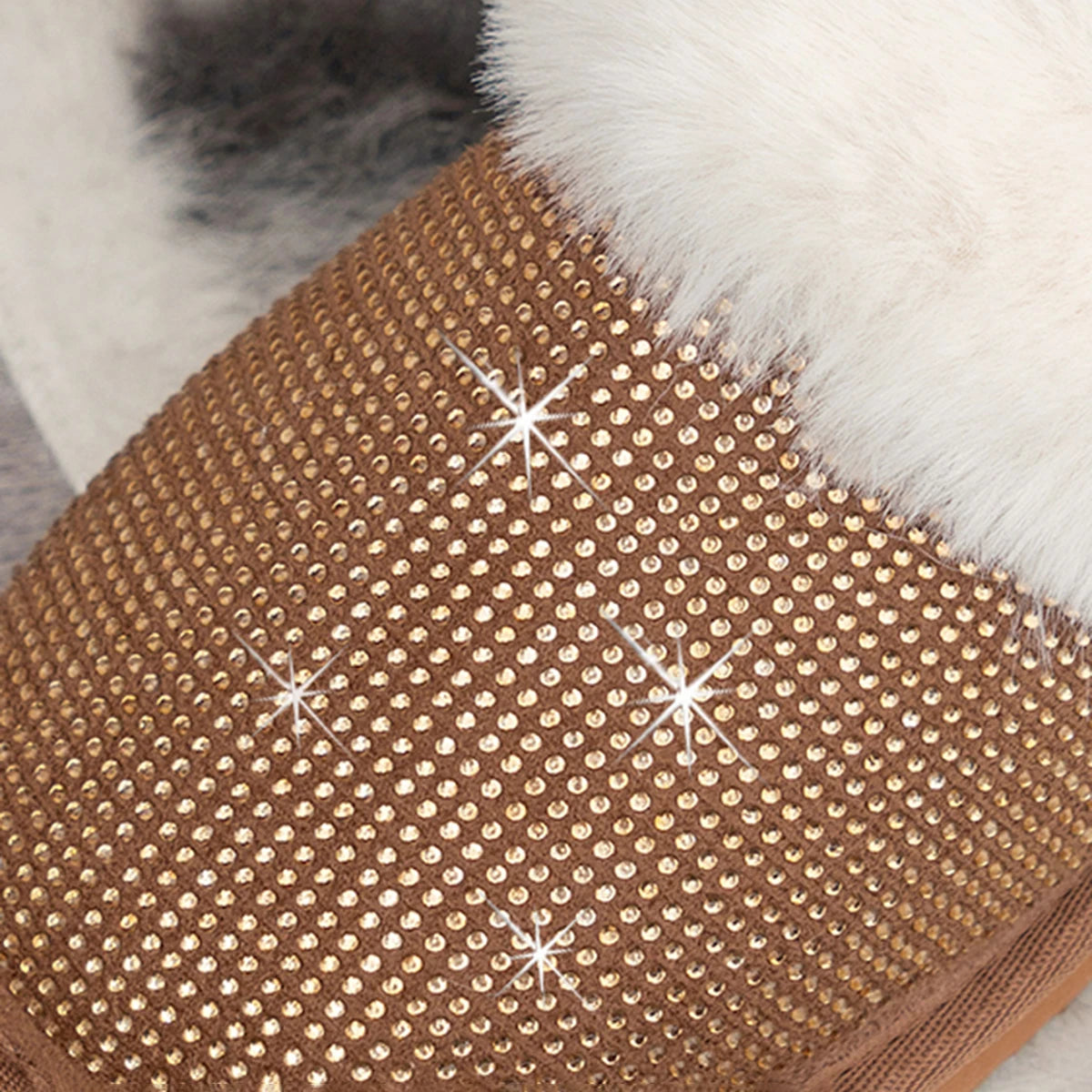 Veloura Women's  plush rhinestone slippers