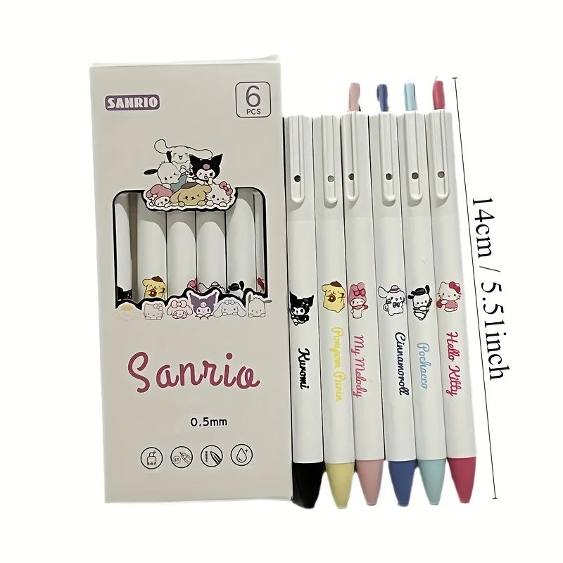 Sanrio 6 Pc gel pens