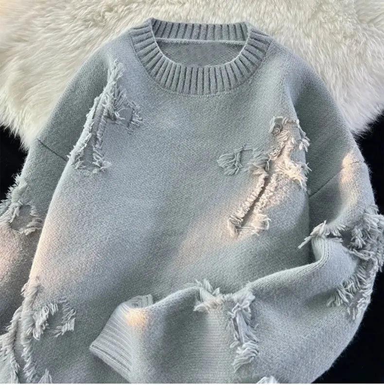 Valor Men’s cross streetwear knitted pullover sweater