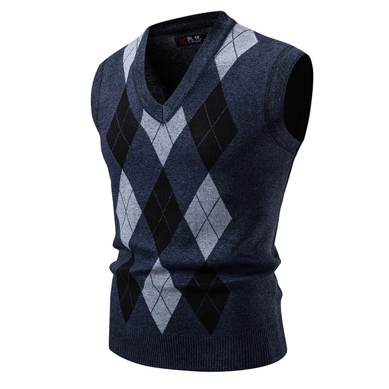 Arden Men's classic argyle knit vest