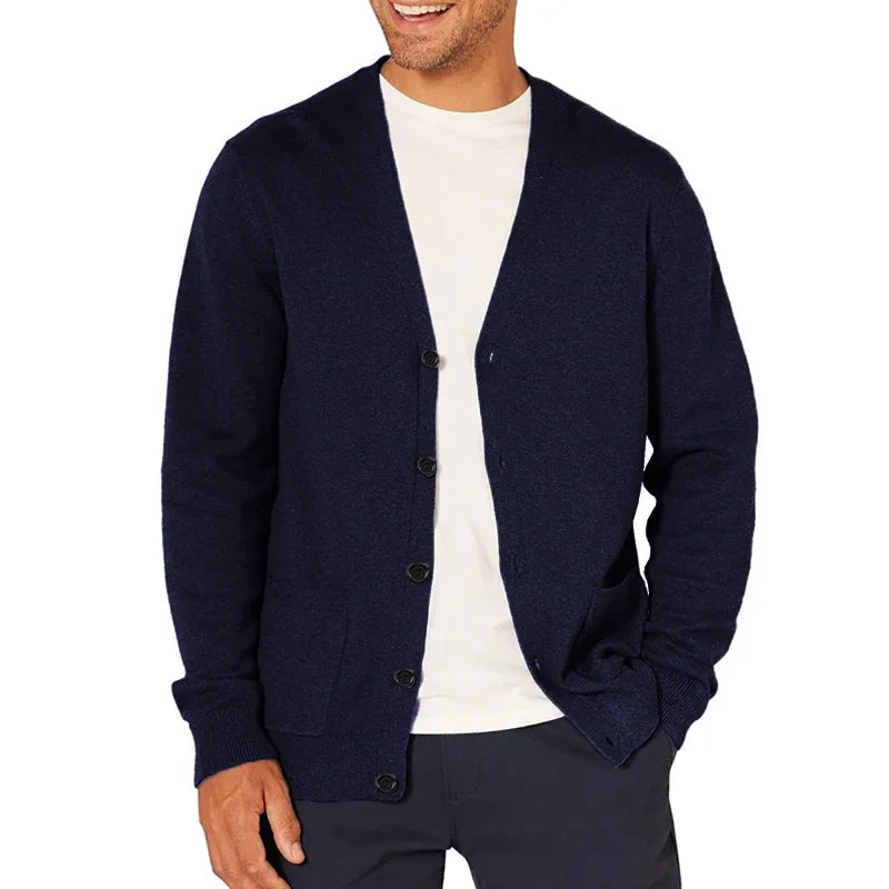 Arden Men's light knit button down cardigan