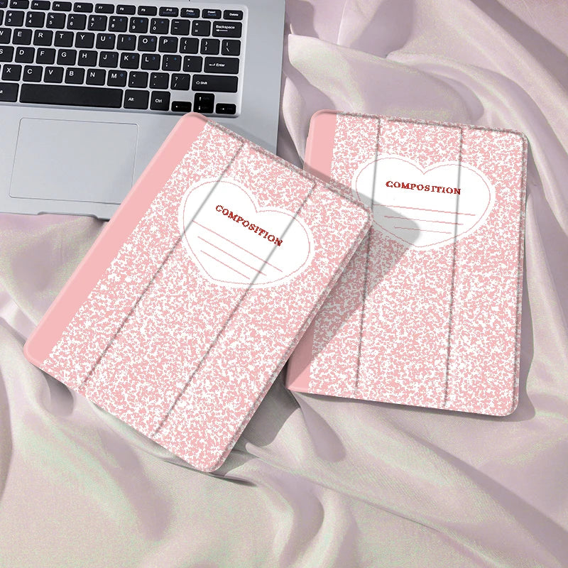 Nexa pink composition Notebook iPad case