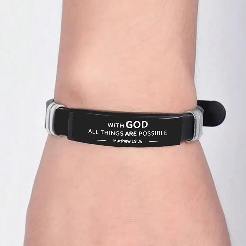 Valor adjustable Bible verse bracelet