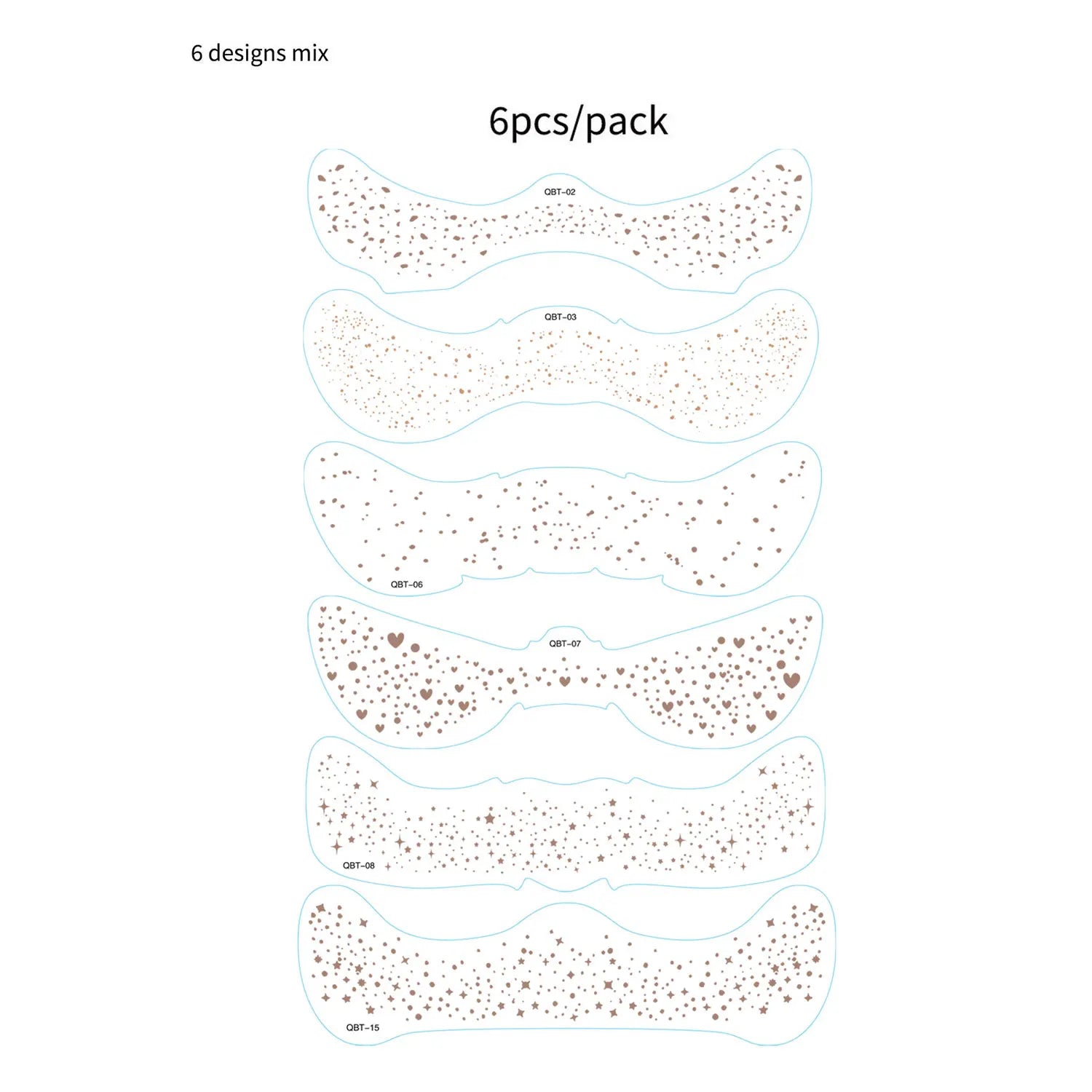 Vixa 6 Pc temporary tattoo freckles