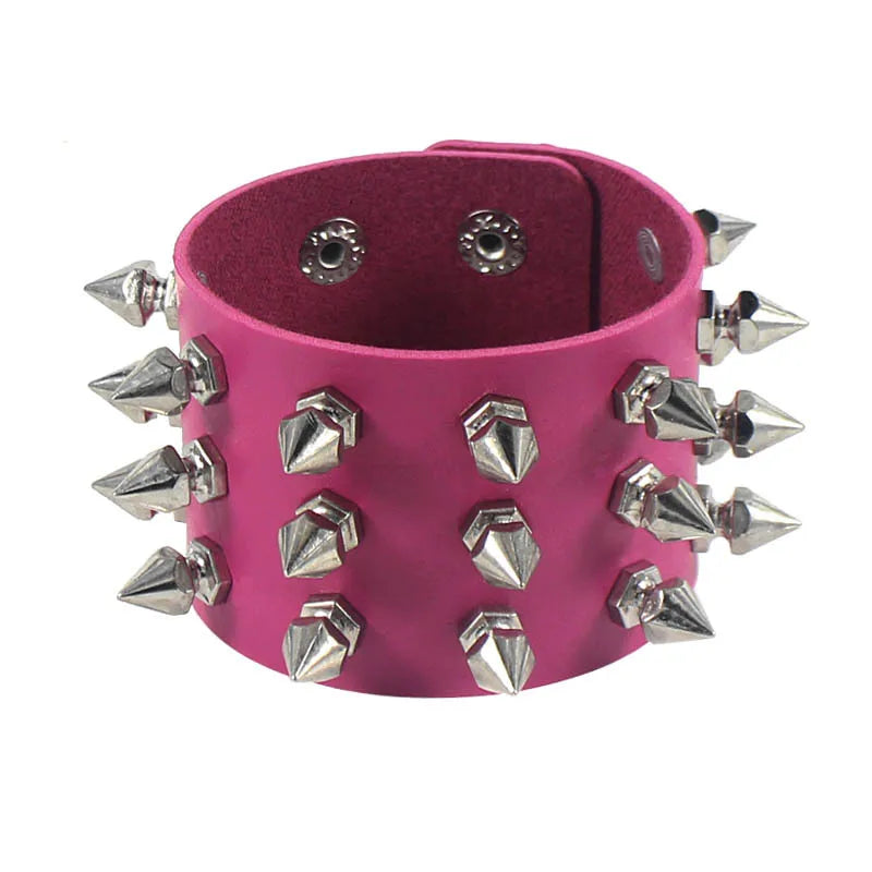 Lomi3 Women’s spiked punk bracelet