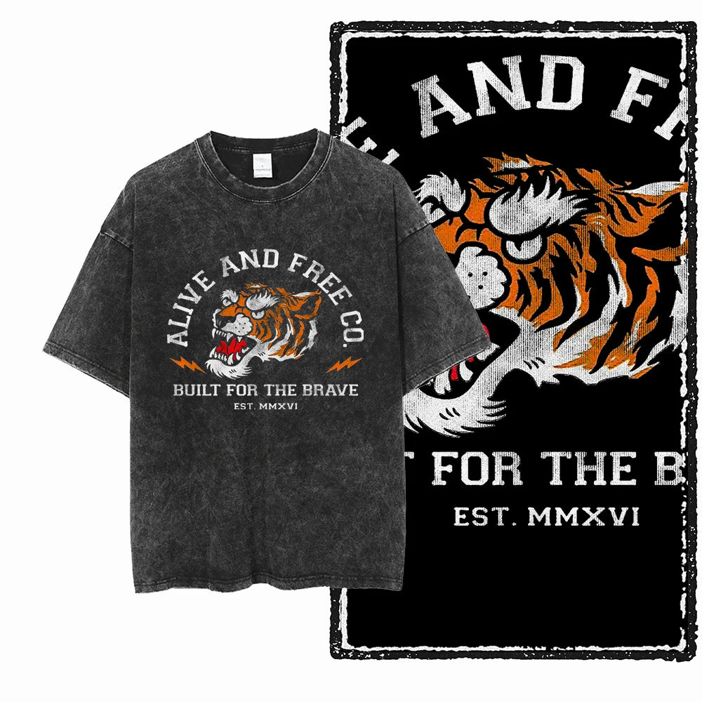 Alive & Free Co. Men's vintage tiger tee