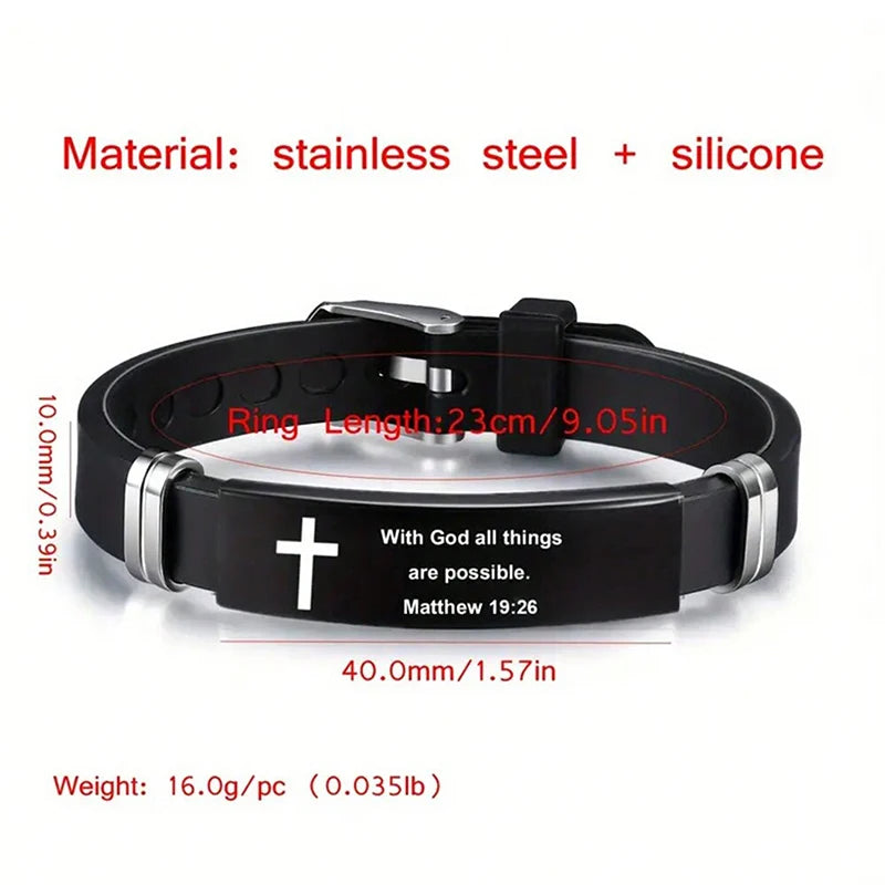 Valor adjustable Bible verse bracelet