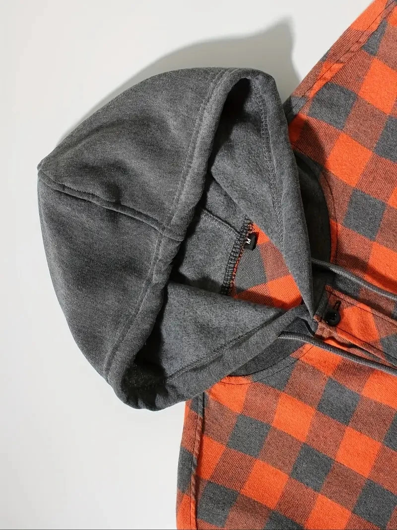 Arden Men's light weight flannel with hood