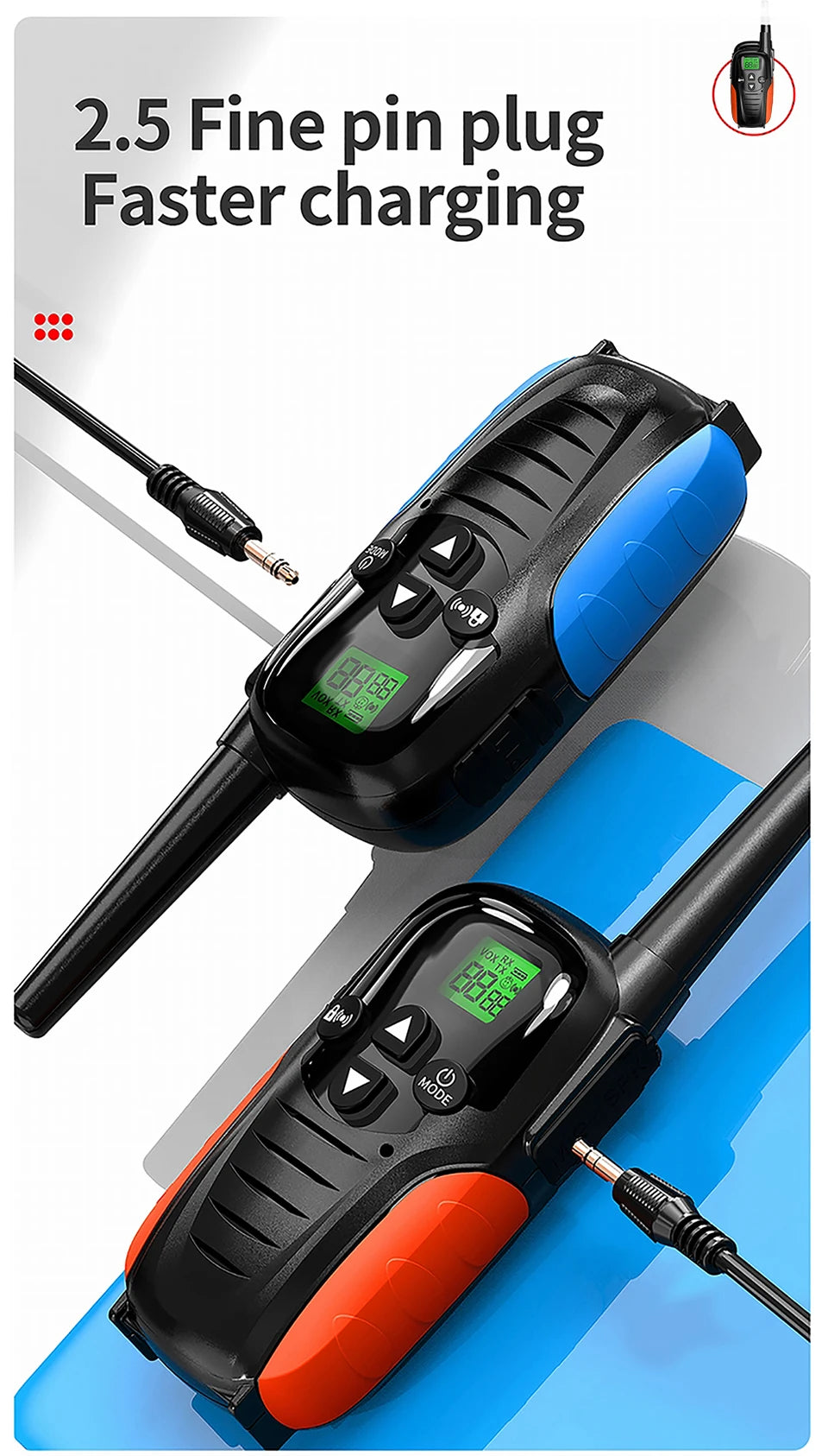 Playzi 2 Pc kids professional walkie talkie set