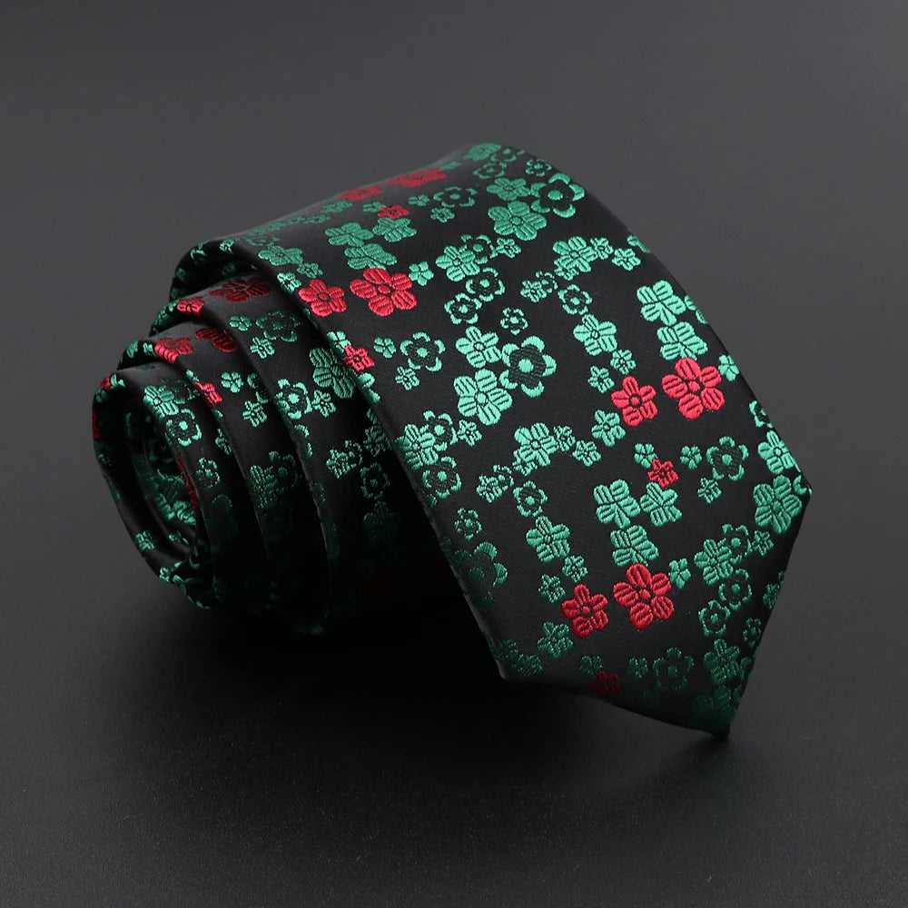 Arden Men's jacquard vibrant floral print tie