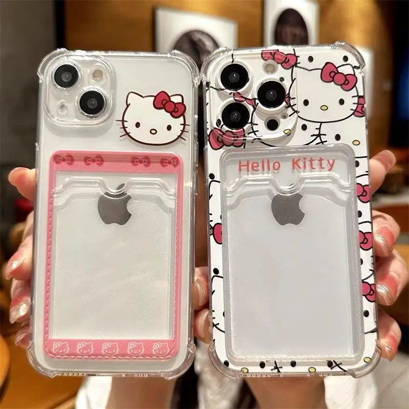 Hello Kitty polaroid/card slot iPhone case