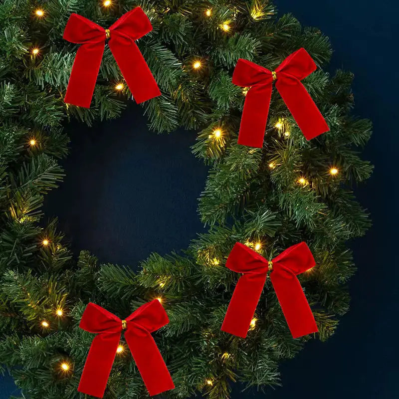 Hollyco Christmas tree 24 Pc velvet tree bow set