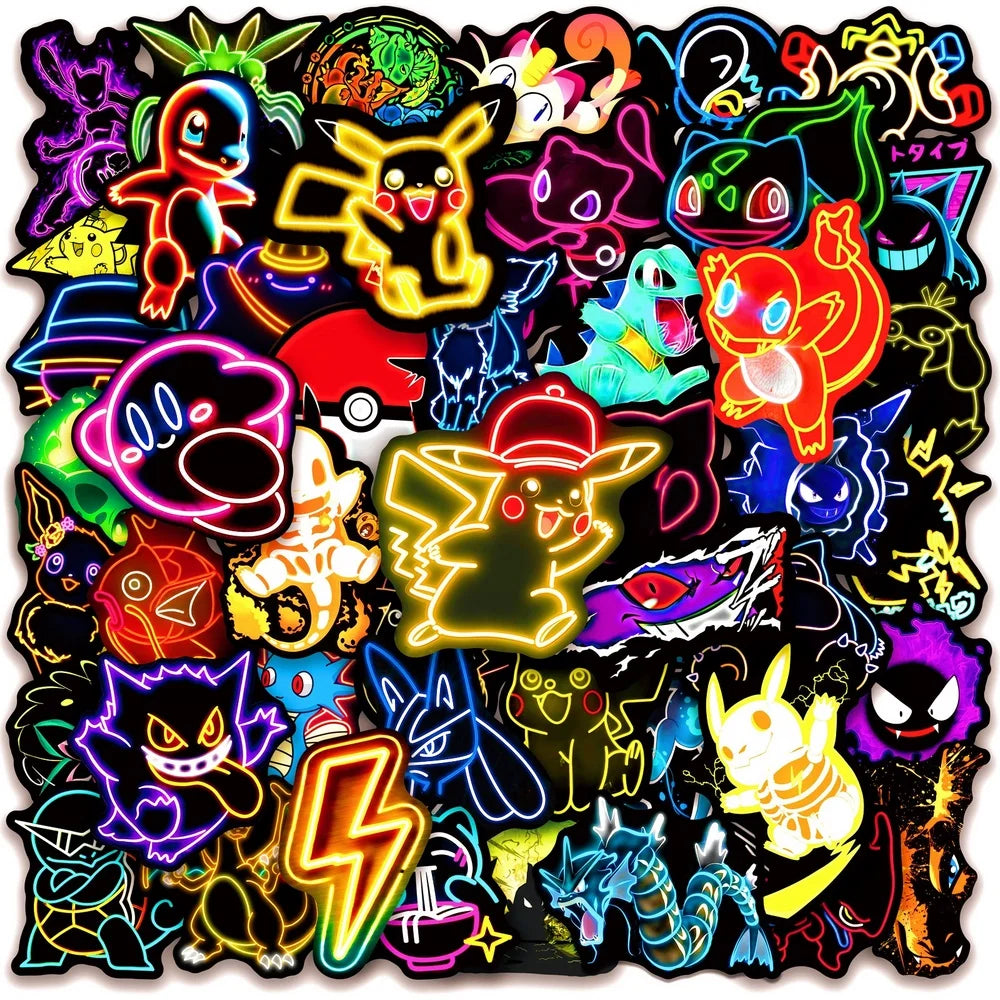 Pokemon 50 Pc neon stickers