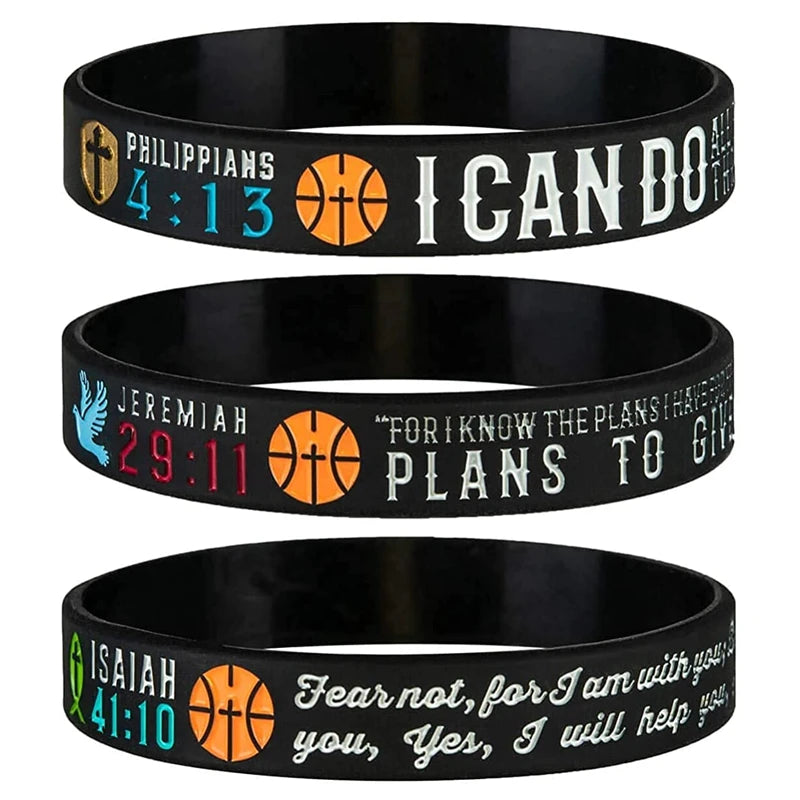 Valor 3 Pc bible verse basketball wristbands
