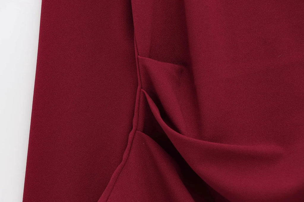 Sorelle Women's slanted shoulder ruched blouse