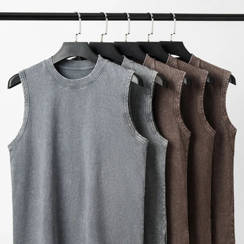 Arden Men's retro washed thick muscle shirt