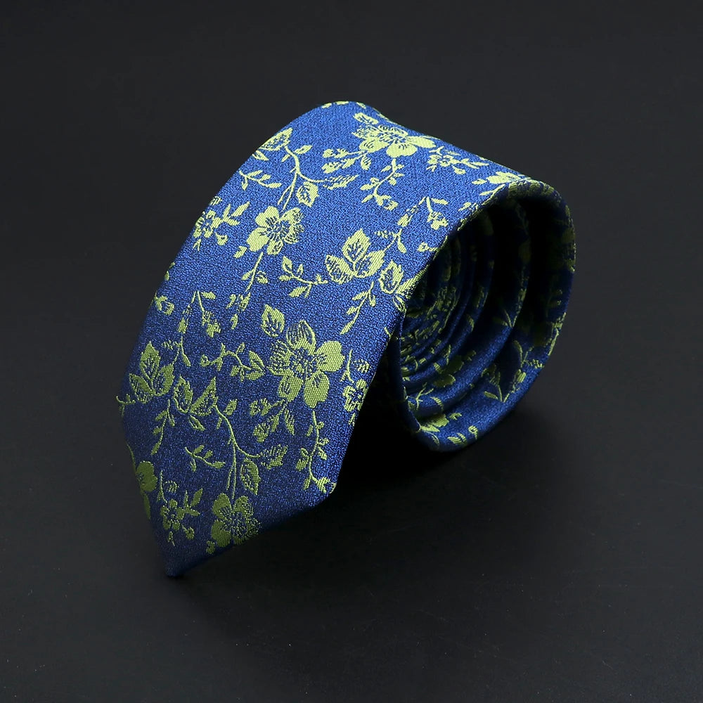 Arden Men's jacquard vibrant floral print tie