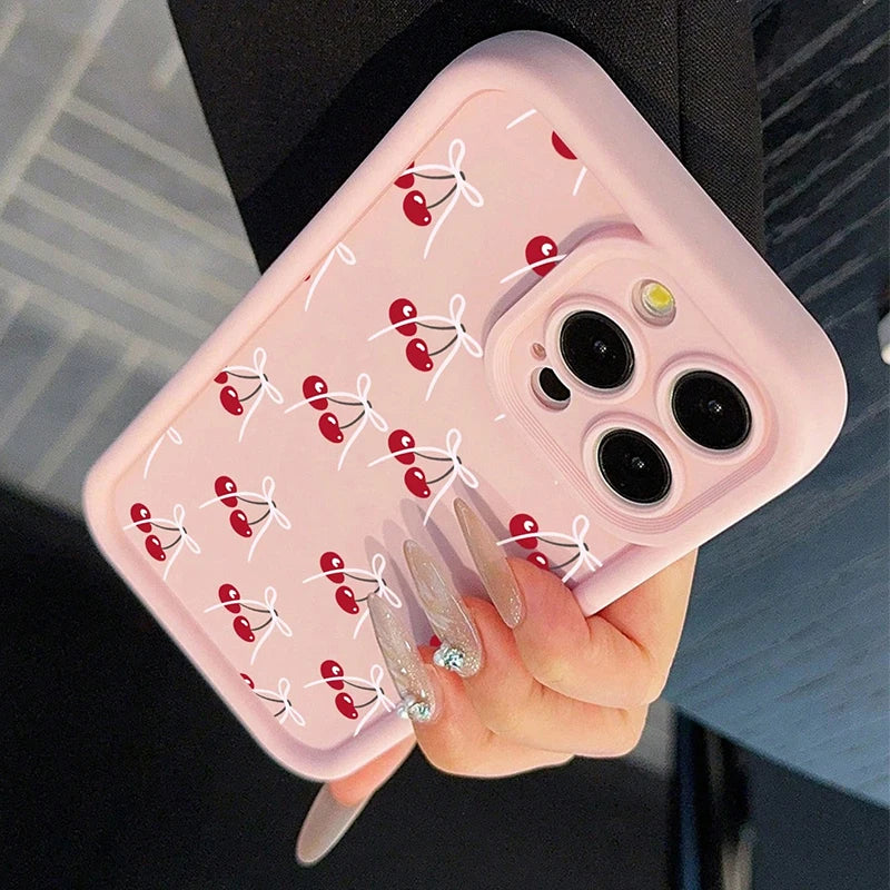 Nexa coquette cherry bow iPhone case