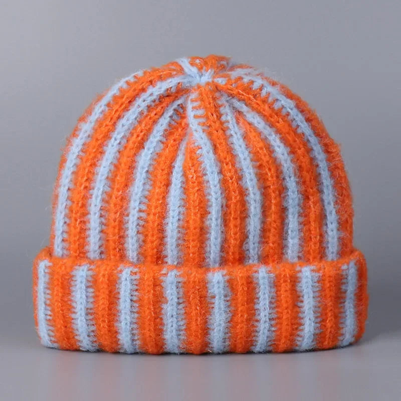 Oza unisex striped knit beanie