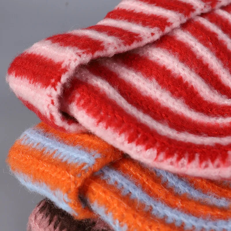 Oza unisex striped knit beanie