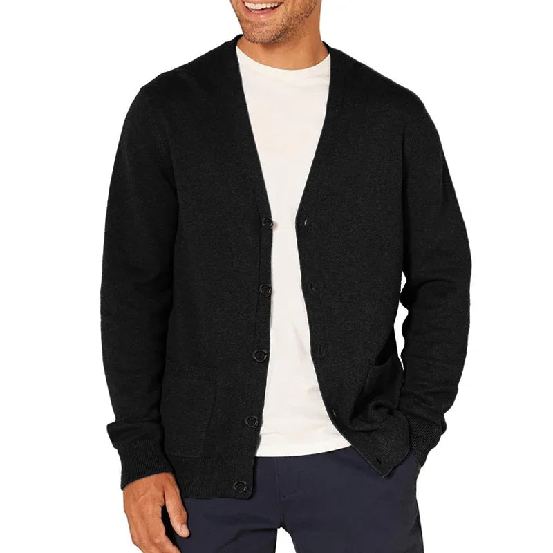 Arden Men's light knit button down cardigan