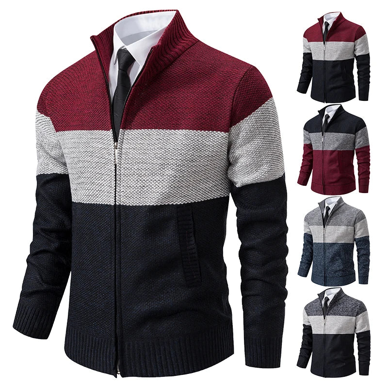 Arden Men's striped zip up sweater