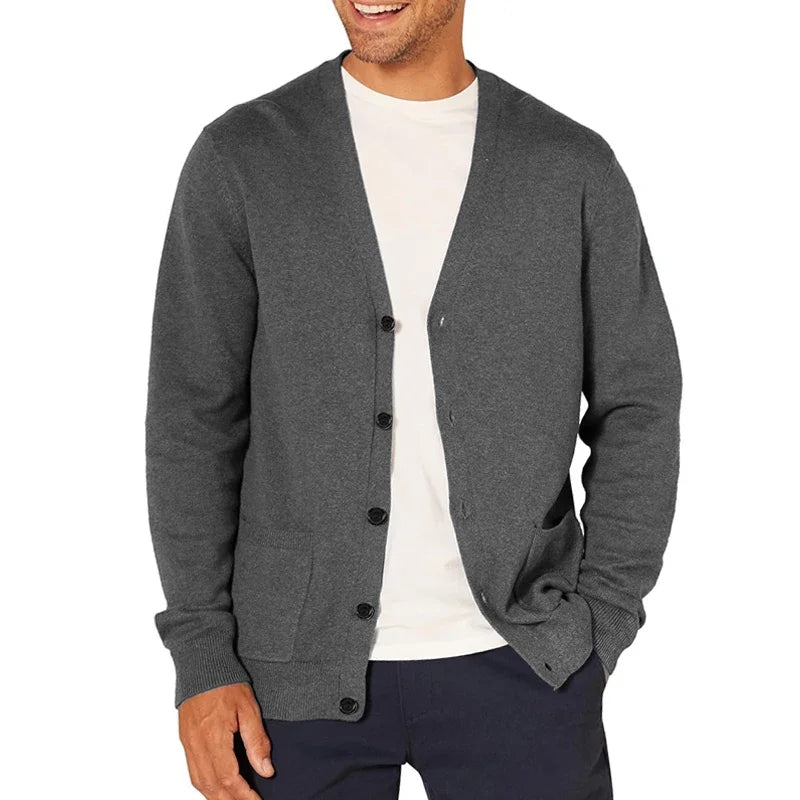 Arden Men's light knit button down cardigan