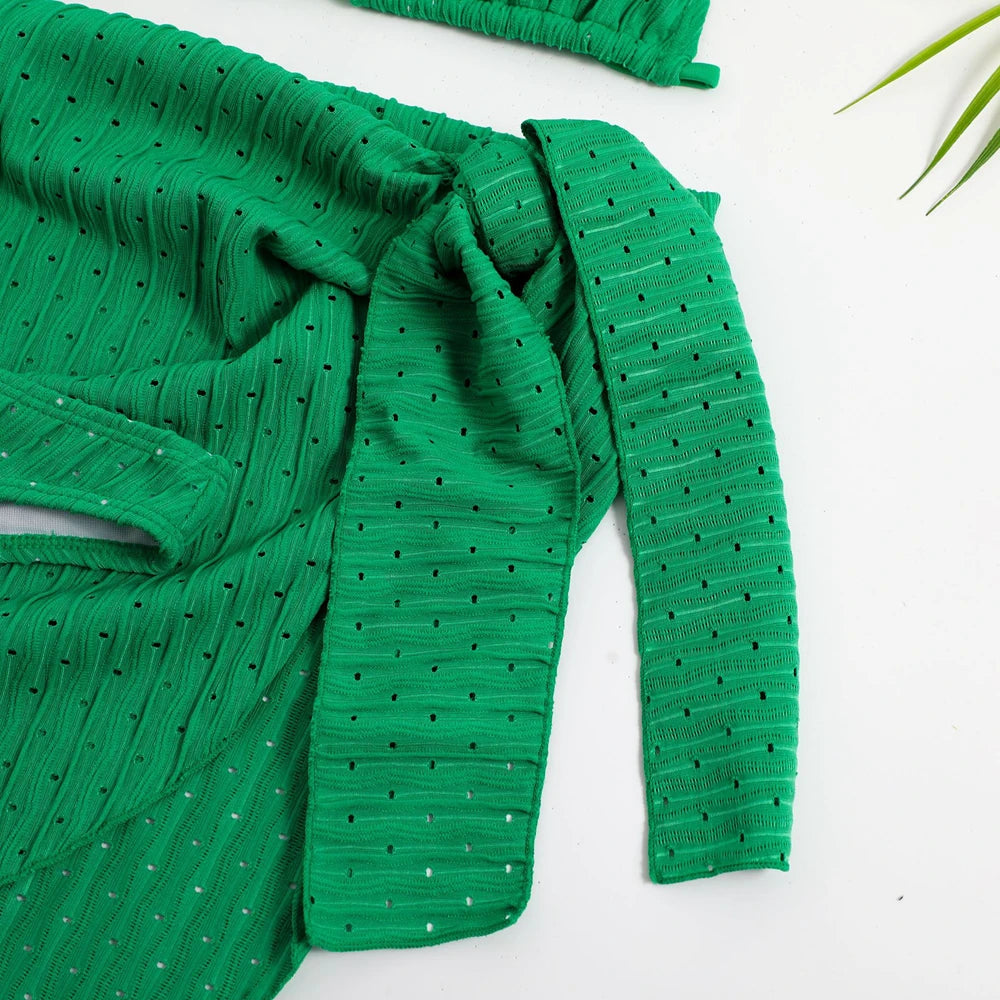 Sonlae Women's 3 Pc ribbed swimwear set