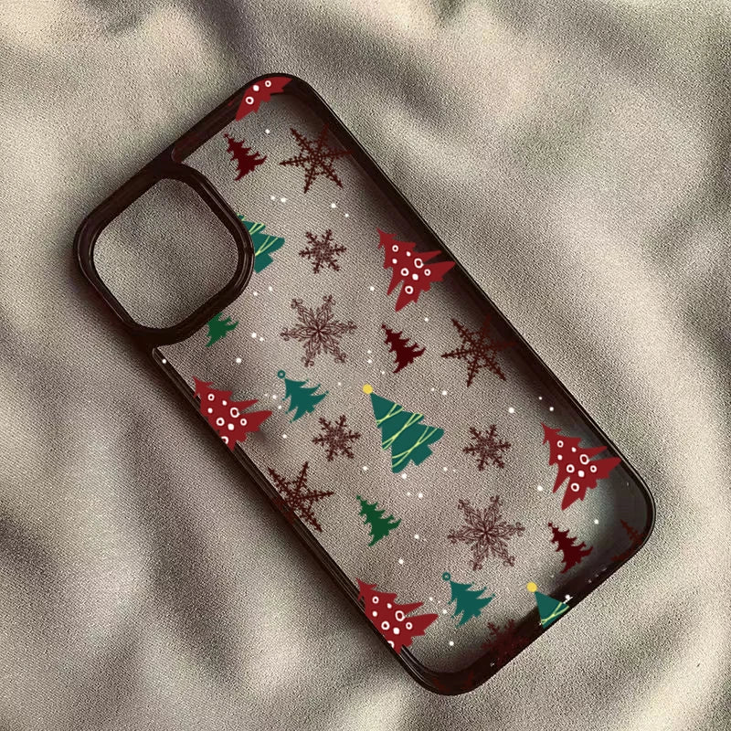 Hollyco Christmas Tree x gingerbread transparent iPhone case