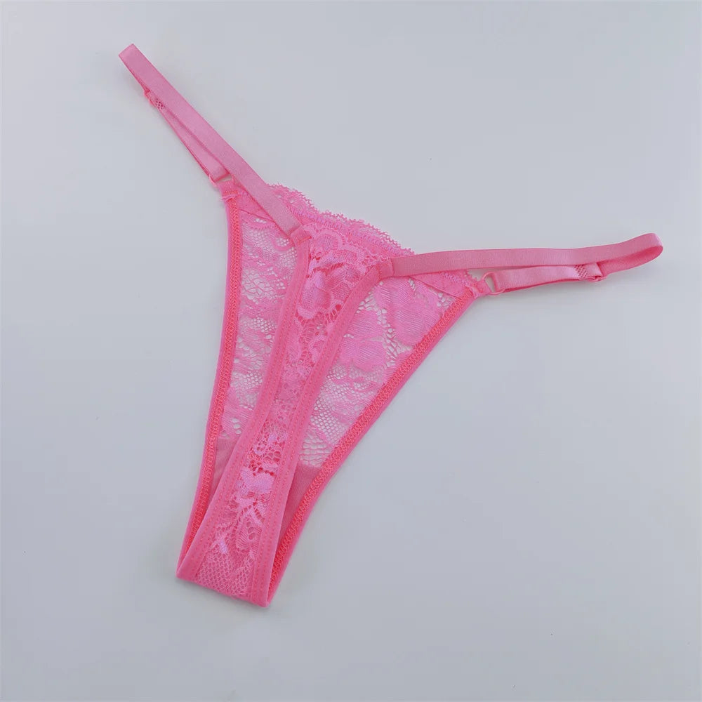 Sorelle Women's 3 Pc adjustable lace thong set