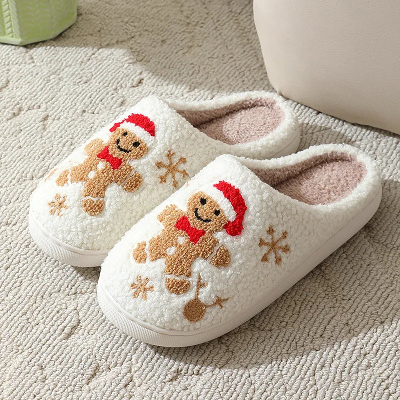 Hollyco Christmas Women's plush house slippers