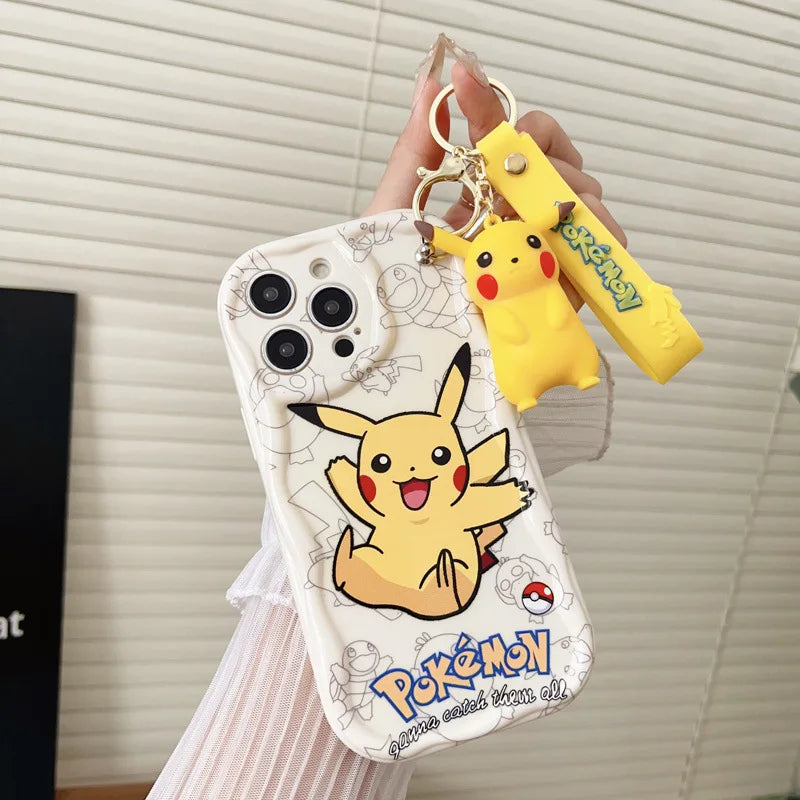 Pokemon iPhone case with charm wrist band