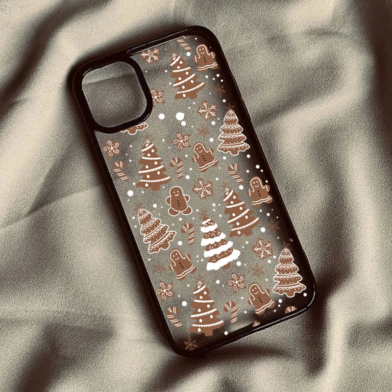 Hollyco Christmas Tree x gingerbread transparent iPhone case