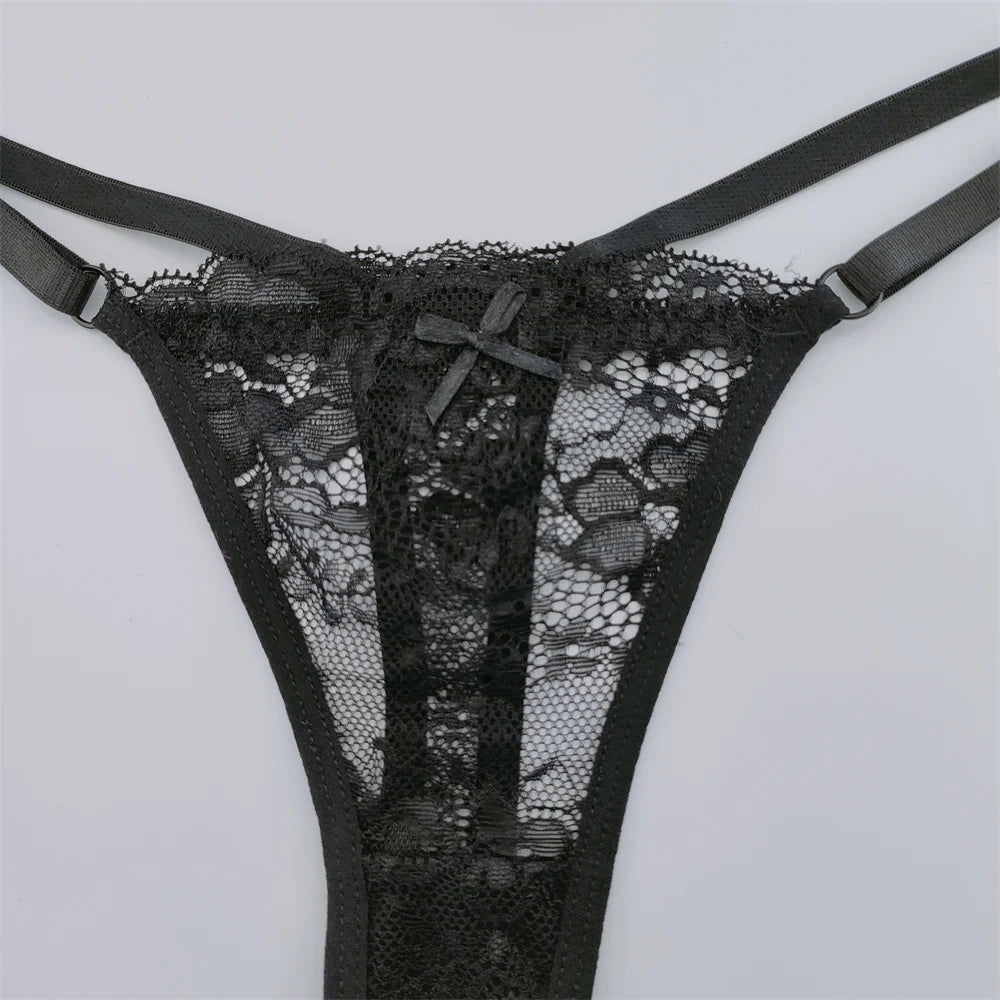 Sorelle Women's 3 Pc adjustable lace thong set