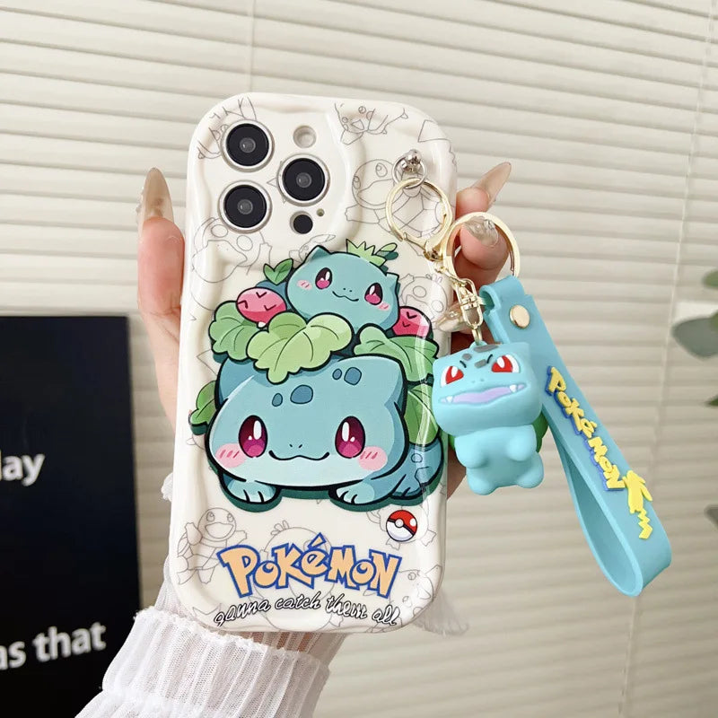 Pokemon iPhone case with charm wrist band