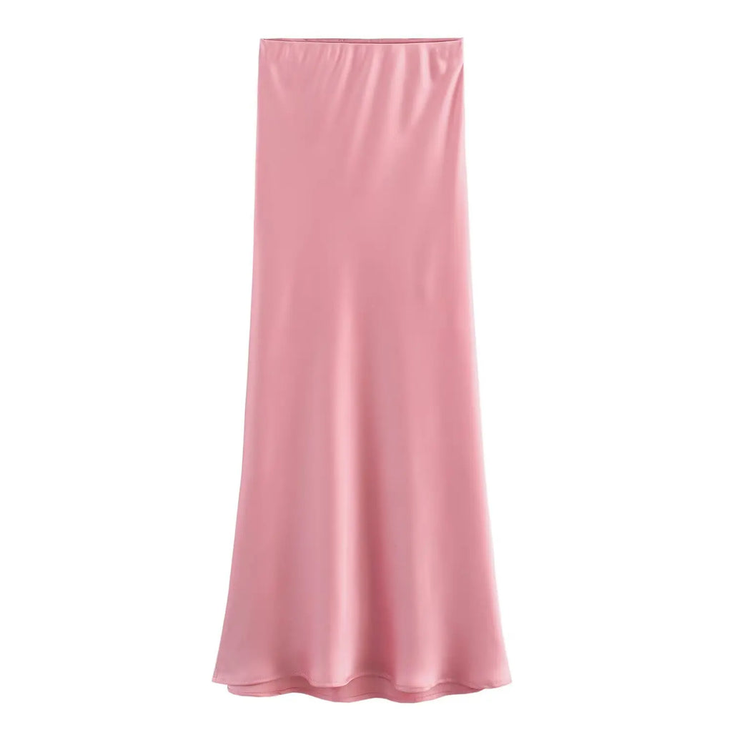 Sorelle Women's long satin maxi skirt