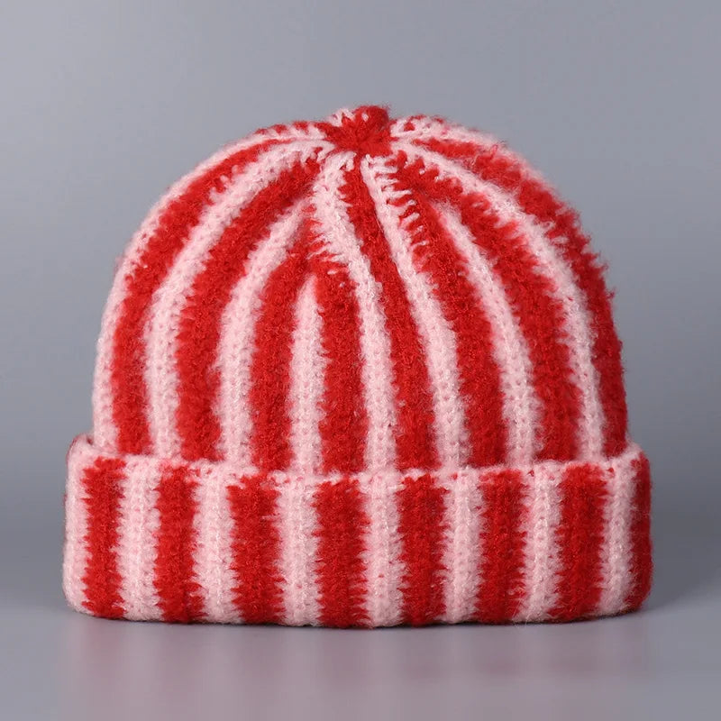 Oza unisex striped knit beanie