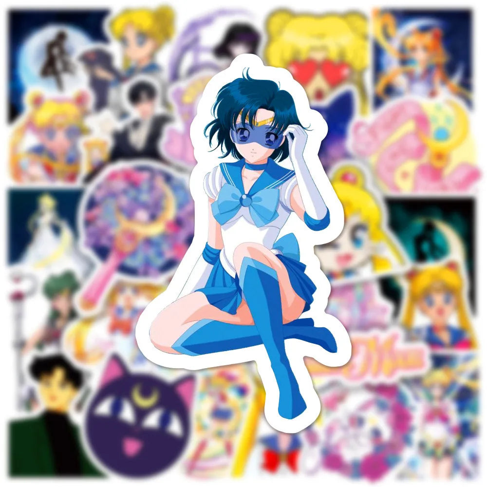 50 Pc Sailor Moon Stickers