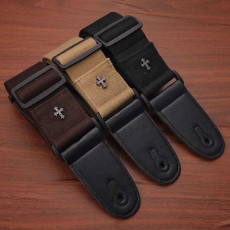 AMPD cross guitar strap with pick slot