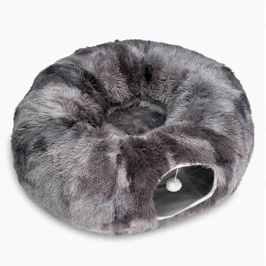 Nomu 2-in-1 plush cat Tunnel bed