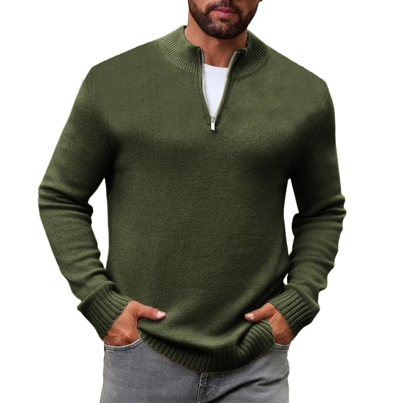 Arden Men's knit quarter zip pull over sweater