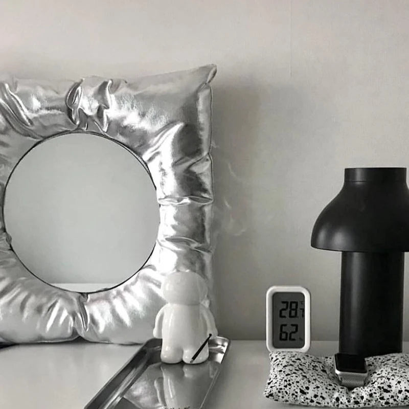 Cassora chrome pillow mirror