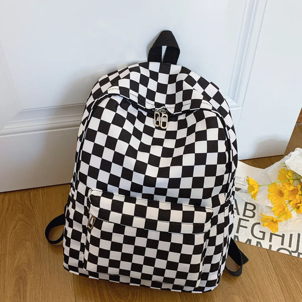 Lomi3 Women's Y2K checker backpack