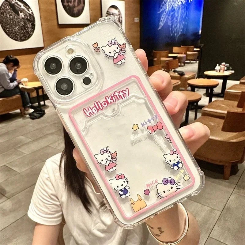 Hello Kitty polaroid/card slot iPhone case