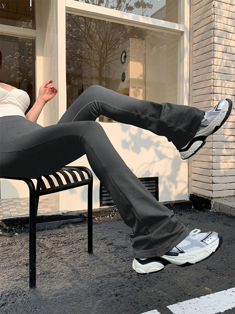 Luxa Women's high waisted flare fitness pants