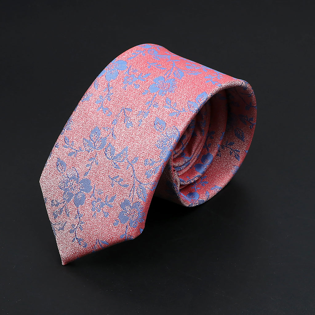 Arden Men's jacquard vibrant floral print tie
