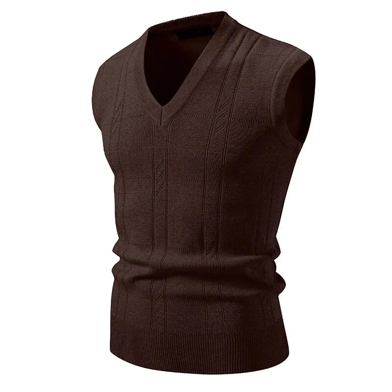 Arden Men's solid knit vest